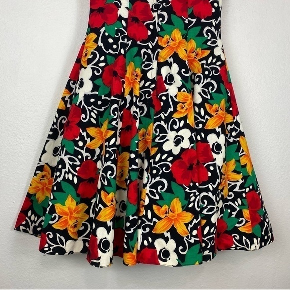 NU MODE Vintage Pin Up Style Floral Off The Shoulder Collar Dress Size 9/10 - Picture 5 of 15